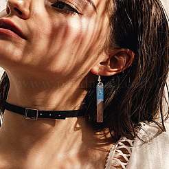 8шт 4 цвета прозрачной смолы и орехового дерева большие подвески&nbsp;WOOD-LP0001-31