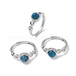 Перстни из натурального апатита&nbsp;RJEW-A084-04P-09