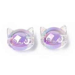 УФ-покрытие радужными переливающимися акриловыми бусинами&nbsp;OACR-H015-05