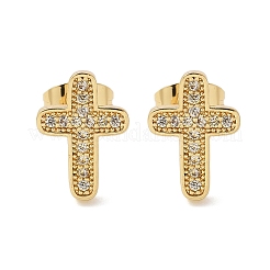 Серьги-гвоздики из циркония&nbsp;EJEW-D305-07G