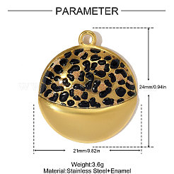 Подвески из нержавеющей стали 304 с эмалью&nbsp;STAS-OY005-18G