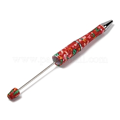 Пластиковая шариковая ручка с рождественским принтом AJEW-U012-02D