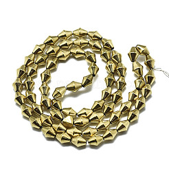 Гальванизировать немагнитных синтетический гематит бисер пряди&nbsp;G-S352-38