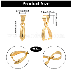 20 шт. латунные зажимные скобы&nbsp;KK-YW0003-44G