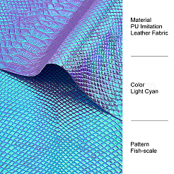Лазерная ткань из искусственной кожи с рисунком рыбьей чешуи&nbsp;FIND-WH0110-262B