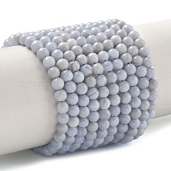 Класс аа натуральные синие кружевные бусины из агата&nbsp;G-F222-30-4mm