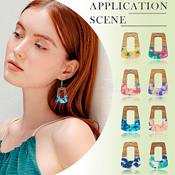 16 шт. подвески из 8-х цветов из смолы и ореха&nbsp;FIND-TA0006-48