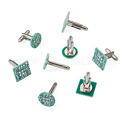 4 пара латунных запонок 2-х стилей&nbsp;AJEW-CF0001-22