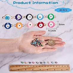 40 шт. 10-цветное вакуумное покрытие PVD из нержавеющей стали 304 эмалированные звенья/соединители&nbsp;STAS-SZ0001-50