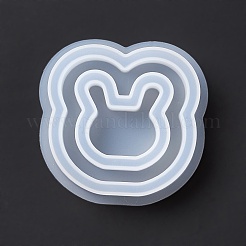 Пищевые силиконовые Молды в форме двойной головы кролика своими руками&nbsp;LS-SIMO-D001-15