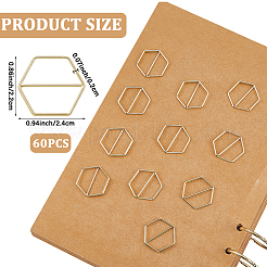 60 шт. железные скрепки&nbsp;AJEW-CP0009-30A