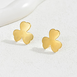 Модные серьги-гвоздики из нержавеющей стали с нестандартной формой клевера 201&nbsp;BM5388