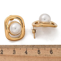 Овальные серьги-гвоздики из нержавеющей стали 304&nbsp;EJEW-L287-063G