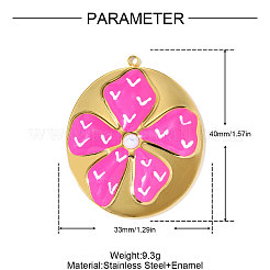 Подвески из нержавеющей стали 304 с эмалью&nbsp;STAS-OY010-51G