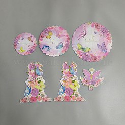 3-ярусная бумажная подставка для кексов&nbsp;DIY-WH0308-754B