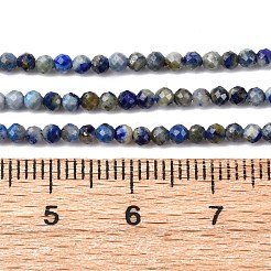 Нитки бусины из натурального ляписа-лазури&nbsp;LS-G-RM2025-A04-2mm