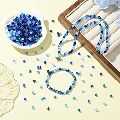 500шт. кубические стеклянные бусины&nbsp;GLAA-YWC0005-01A