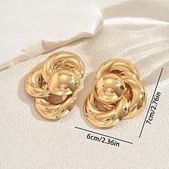 Серьги-гвоздики из цинкового сплава с цветком&nbsp;FS-WG2770E-01