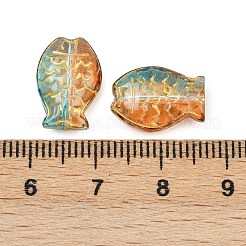 Гальванопокрытие и стеклянные бусины с золотым металлическим плетением&nbsp;EGLA-T029-01G