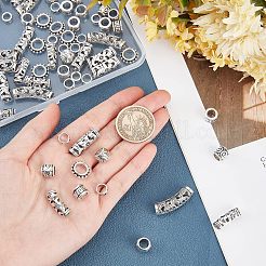 Сплавочные овальные бусины тибетского стиля &nbsp;TIBEB-NB0001-10AS