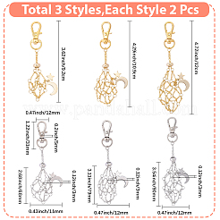 6 шт. 6 стиля&nbsp;AJEW-SC0003-97