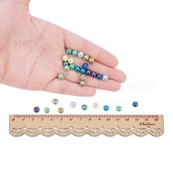 10 цвет экологичных перламутровых круглых стеклянных жемчужных бусин&nbsp;HY-PH0010-02