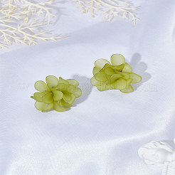 1 пара акриловых сережек-гвоздиков с цветком&nbsp;EJEW-LP0008-005B