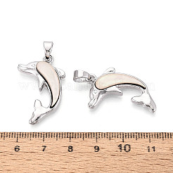 Подвески из сплава и окрашенных натуральных раковин морского ушка&nbsp;PALLOY-T093-07A