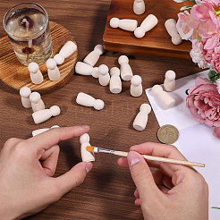 Незаконченные деревянные куклы-колышки демонстрируют украшения&nbsp;DJEW-WH0001-56A