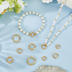 80 шт. 4 стиля латунных пружинных затворных колец&nbsp;KK-BBC0022-08