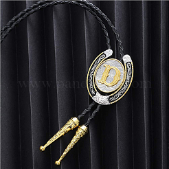 Ожерелья из сплава ковбойский вестерн с подвеской в виде буквы «боло»&nbsp;NJEW-WH20014-02D