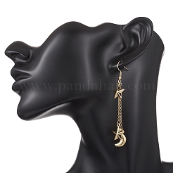 Серьги-подвески «звезда луна» из нержавеющей стали 304&nbsp;EJEW-JE06700