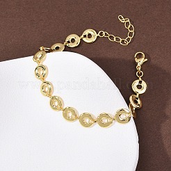 Браслеты из латунной цепочки для женщин&nbsp;BJEW-C140-09G