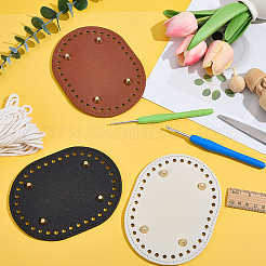 3 шт. 3 цвета овальные сумки из искусственной кожи для вязания крючком&nbsp;AJEW-CL0001-76