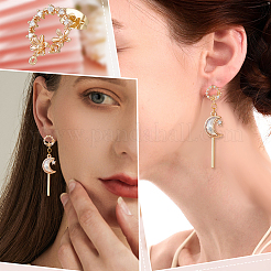 10 шт. фурнитура для сережек-гвоздиков в форме цветка из латуни с микропаве из прозрачного кубического циркония&nbsp;KK-BBC0008-34