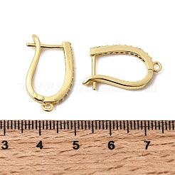 Латунные серьги-кольца из прозрачного кубического циркония&nbsp;KK-A289-05G