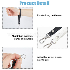 2 шт. 2-х цветные полиэстеровые ремешки для мобильных телефонов&nbsp;HJEW-HS0001-03