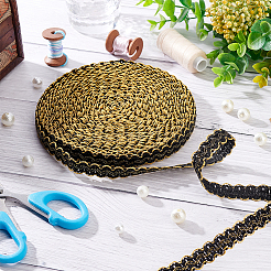 Кружевная отделка из блестящего полиэстера с эффектом металлик&nbsp;OCOR-WH0074-93C