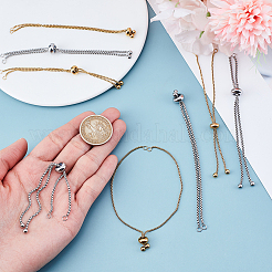 10шт 2 цвета регулируемый браслет из нержавеющей стали 304 изготовление&nbsp;STAS-GO0001-32