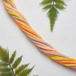 10 нить 5 цвета плоские круглые бусины ручной работы из полимерной глины&nbsp;CLAY-SZ0002-02A