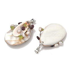 Крупные подвески из натуральных ракушек&nbsp;KK-XCP0002-18