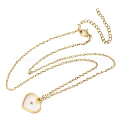 Ожерелья из нержавеющей стали 304 с подвеской в виде горчичного зерна&nbsp;NJEW-Z063-04G-02