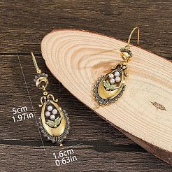 Овальные серьги-подвески из искусственного жемчуга&nbsp;FS-WG8B302-01