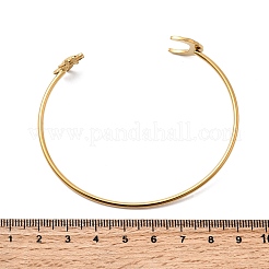 Браслеты-манжеты из нержавеющей стали 304 для женщин&nbsp;BJEW-B151-01G