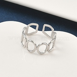 Кольца-манжеты из нержавеющей стали 304 для женщин&nbsp;RJEW-A079-08D-P