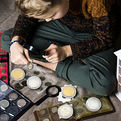 24 шт. акриловый ящик для хранения памятных монет&nbsp;CON-FG0001-23