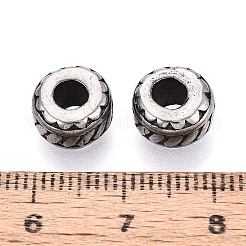 Бусины европейского стиля с крупными отверстиями из нержавеющей стали 304&nbsp;STAS-T072-96AS