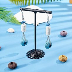 4 нить бусины из натурального вулканического камня&nbsp;G-NB0001-52B