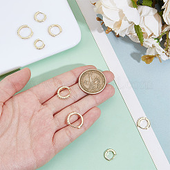 8 шт. 4 стиля серьги-кольца из латуни с прозрачным кубическим цирконием&nbsp;EJEW-DR0001-02G