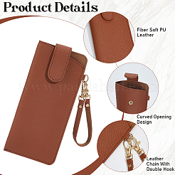 1 шт. сумки для хранения очков из искусственной кожи&nbsp;AJEW-CN0005-76D